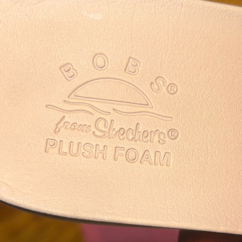 BOBS from Skechers Metallic Silver Slide Sandals - Picture 2 of 8